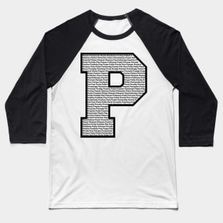 P Black Baseball T-Shirt